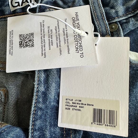 Ganni Blue Flare Women's Jeans - Picture 8 of 10